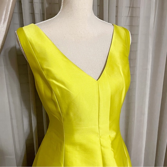 NWT Kate Spade Silk Citrine Yellow Cocktail Dress - Picture 2 of 5